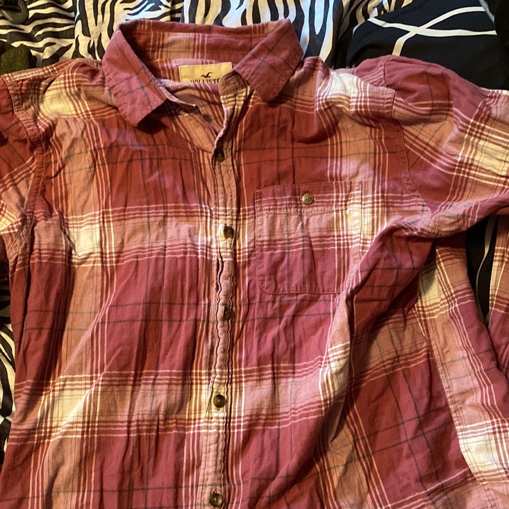 Hollister plad button up